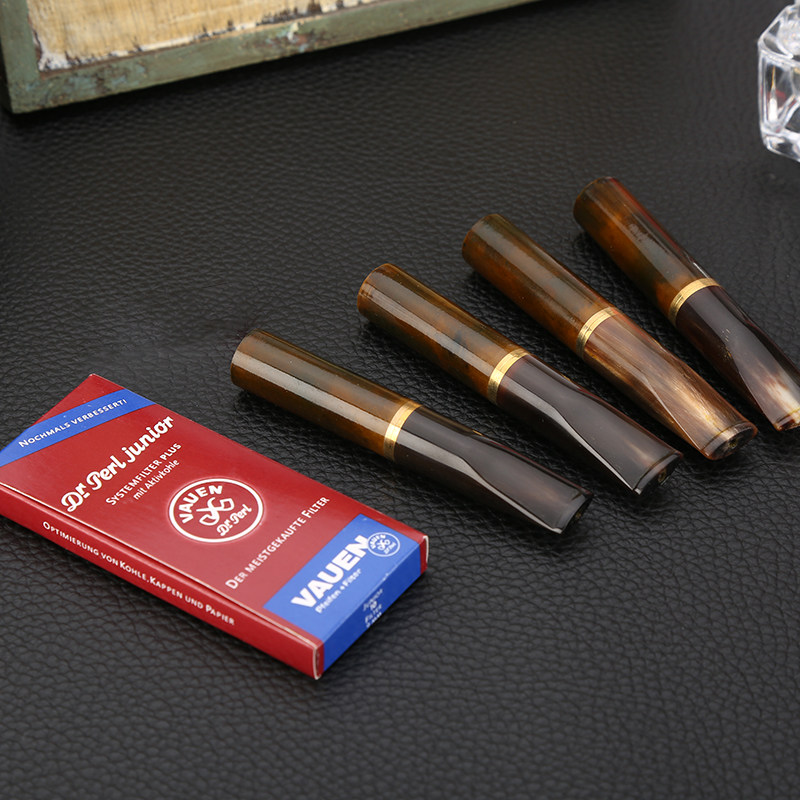 亿辉品牌海柳烟嘴9mm活性炭粗细烟通用两用烟嘴循环过滤器牦牛角