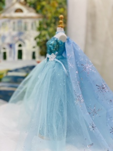 儿童手工缝制服装设计DIY手工制作公主艾莎公主材料包女孩礼物