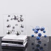 简约欧式 轻奢亚克力罩子球摆件客厅电视柜售楼处样板房桌面饰品