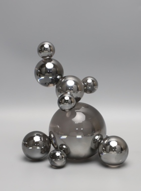 欧式简约水晶灰色假山样板房