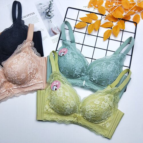 水晶伴侣无钢圈乳胶聚拢小胸内衣