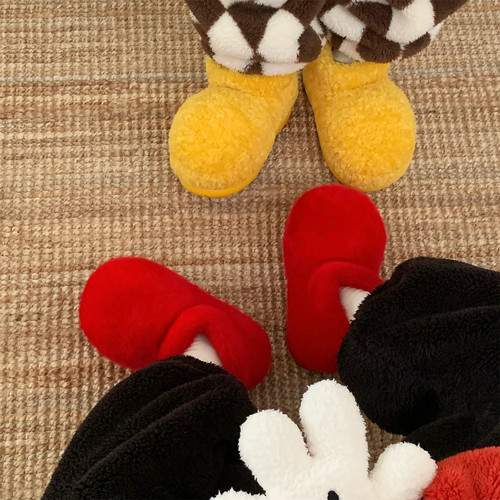 细细条可爱大头毛毛靴子女ins