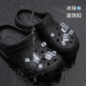 子装 个性 扣ins仿真冰块立体鞋 花高级感洞洞鞋 饰品 可拆卸diy配饰鞋