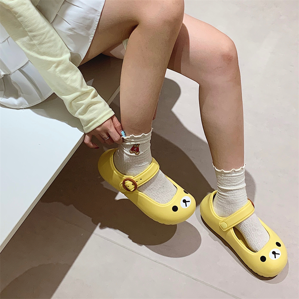 细细条可爱小熊lo玛丽珍鞋