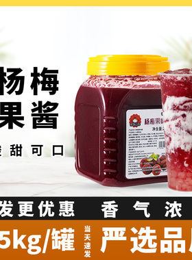 茄诺公举杨梅百香果蓝莓果酱2.5kg果肉粒水果茶烘焙奶茶店专用料