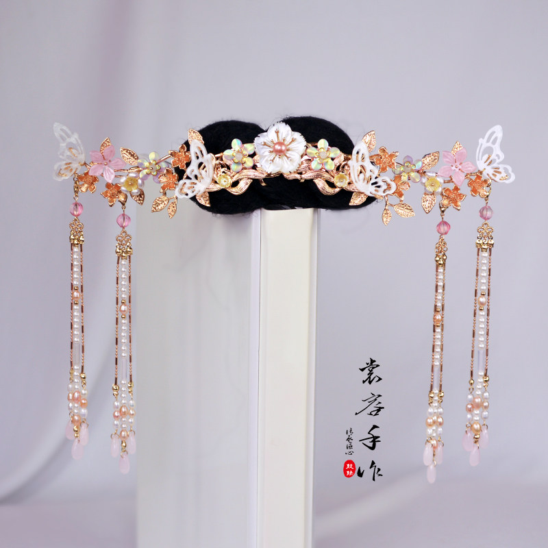 裳容手作古风古装汉服头花头饰花神发冠新中式高级感发钗组合发饰