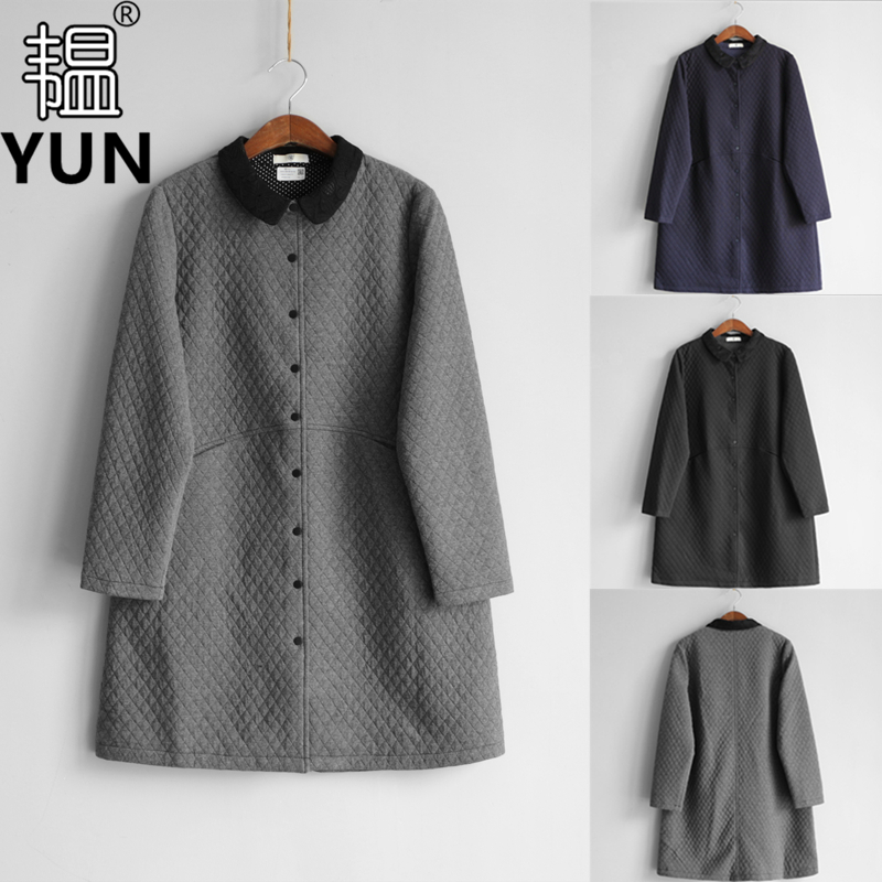 韫常规娃娃领中长款法式蕾丝外套