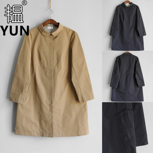 休闲气质女风衣外套 圆边翻领单排扣中长款 5892 女装 YUN韫2025秋季