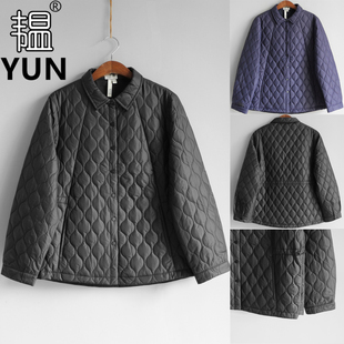 6008兜兜 百搭绗棉显瘦棉服 YUN韫2025冬女装 翻领单排扣葫芦纹时尚