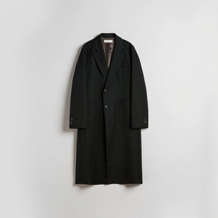 缟玛瑙黑色科技缎面大衣 FW25宽松长款 M4251RO LEGACY OUR