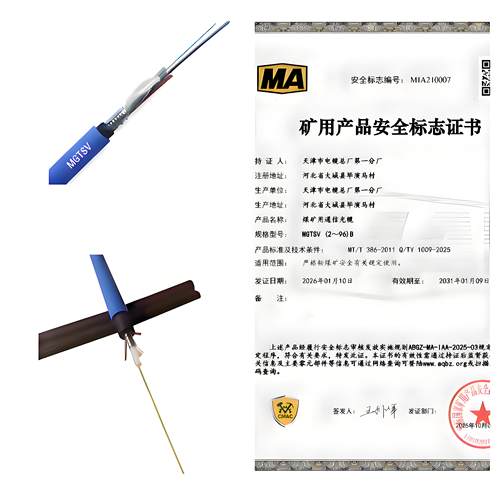 中心束管单模矿用阻燃光缆MGTSV