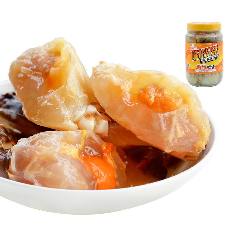 即食舟山海鲜陆龙红膏梭子蟹蟹块