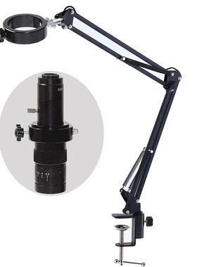 单筒显微镜夹式折叠悬臂支架万向可调视频觉维修检测监视OK43550