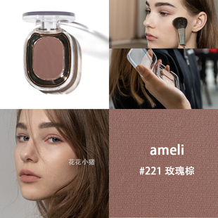 韩国pony推荐 Ameli 单色眼影BASIC系列#221玫瑰棕色打底豆沙色