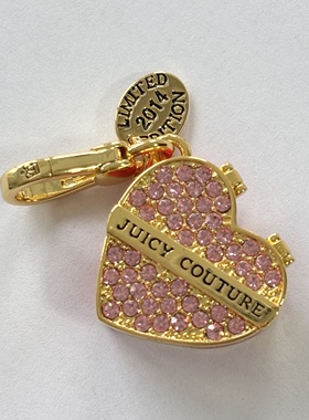 可打开粉爱心糖果礼物盒吊坠项链