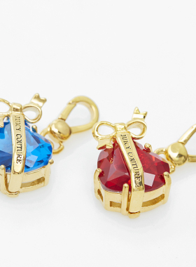 juicy爱心蝴蝶结锆石吊坠