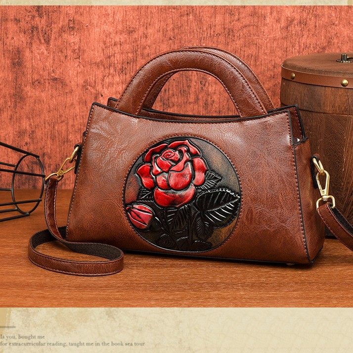 手提包复古中国风雕花民族风单肩包压花质感通勤中年女士包包跨境,箱包皮具/热销女包/男包,单肩包,淘宝优惠券,粉丝福利购,淘宝优惠卷