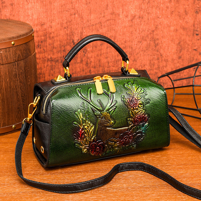 手提包民族风压花质感波士顿包休闲百搭单肩包新中式通勤包包女,箱包皮具/热销女包/男包,单肩包,淘宝优惠券,粉丝福利购,淘宝优惠卷