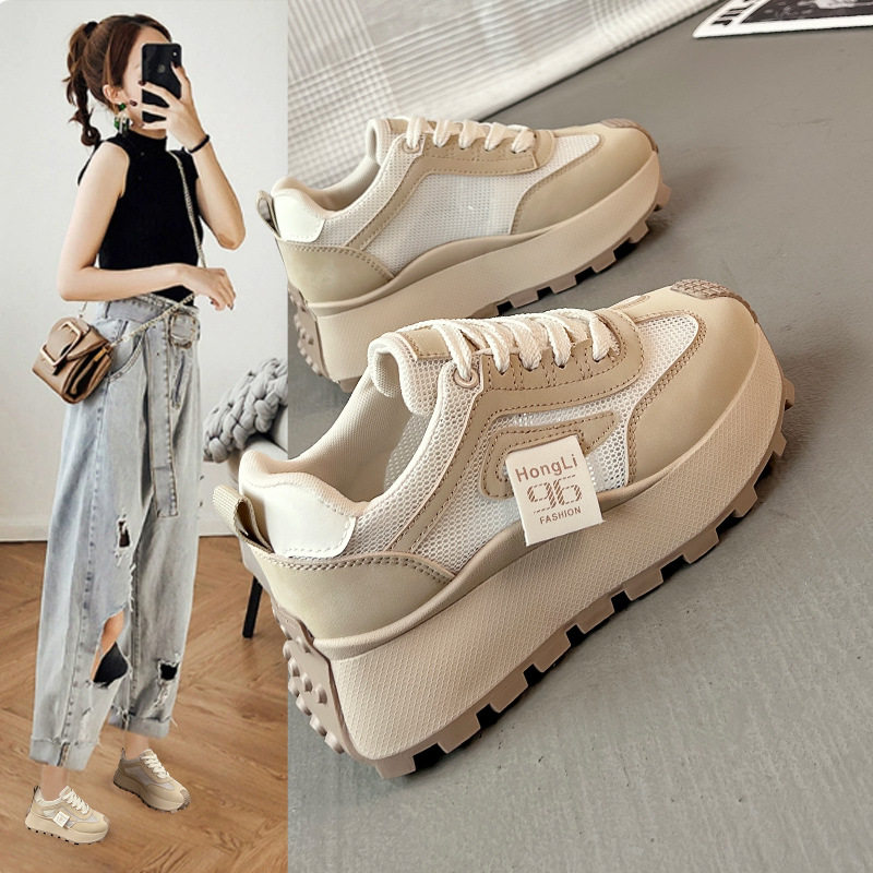 老爹鞋女新款春季2025轻便舒适休闲鞋不累脚软底百搭运动鞋875-3,女鞋,帆布鞋,淘宝优惠券,粉丝福利购,淘宝优惠卷