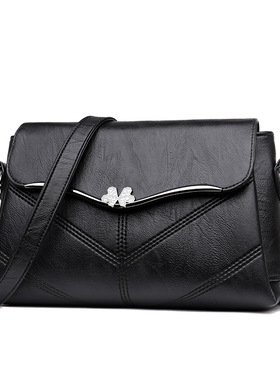 包包女2025新款休闲中年单肩斜挎包软皮妈妈包时尚女包小背包百搭