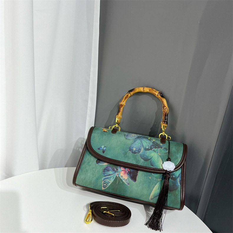 单肩包民族风复古质感简约大气斜挎包女士带挂件休闲通勤国风包包,箱包皮具/热销女包/男包,单肩包,淘宝优惠券,粉丝福利购,淘宝优惠卷