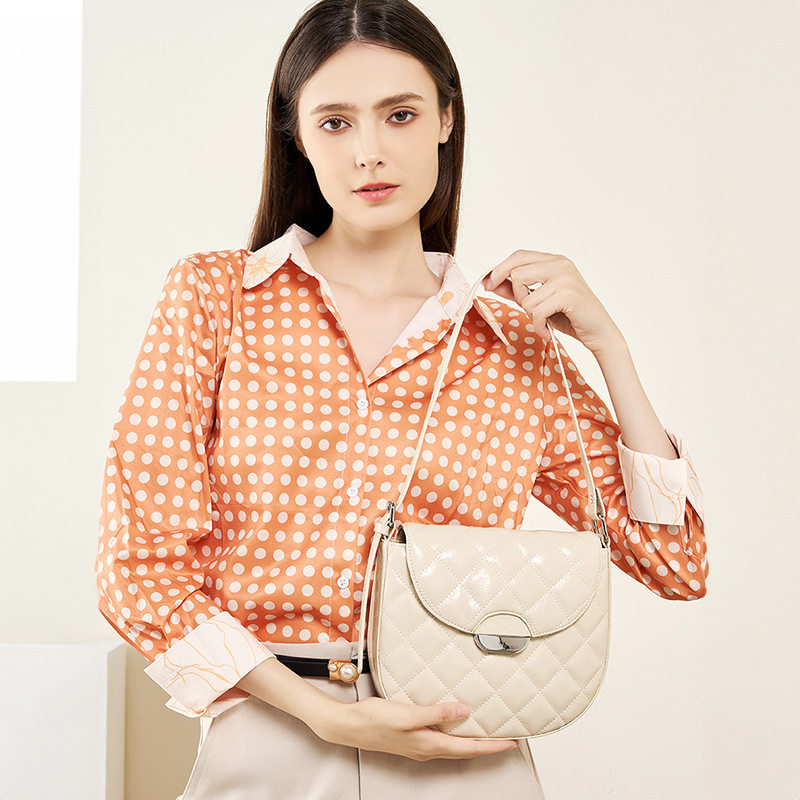 特半圆马鞍包高级感菱格腋下包2025新款真皮单肩斜挎包女,箱包皮具/热销女包/男包,单肩包,淘宝优惠券,粉丝福利购,淘宝优惠卷