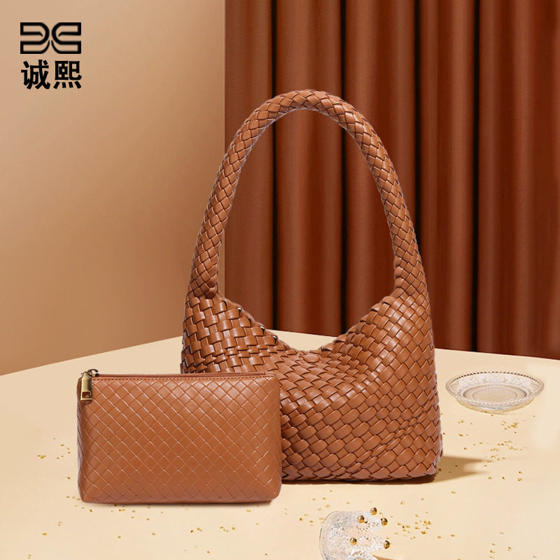 潮流复古小众腋下包时尚休闲百搭手工编织包软皮大容量手提子母包,箱包皮具/热销女包/男包,单肩包,淘宝优惠券,粉丝福利购,淘宝优惠卷