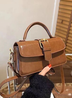 复古手提包女包包bag简约百搭单肩包腋下包休闲外贸热销bags