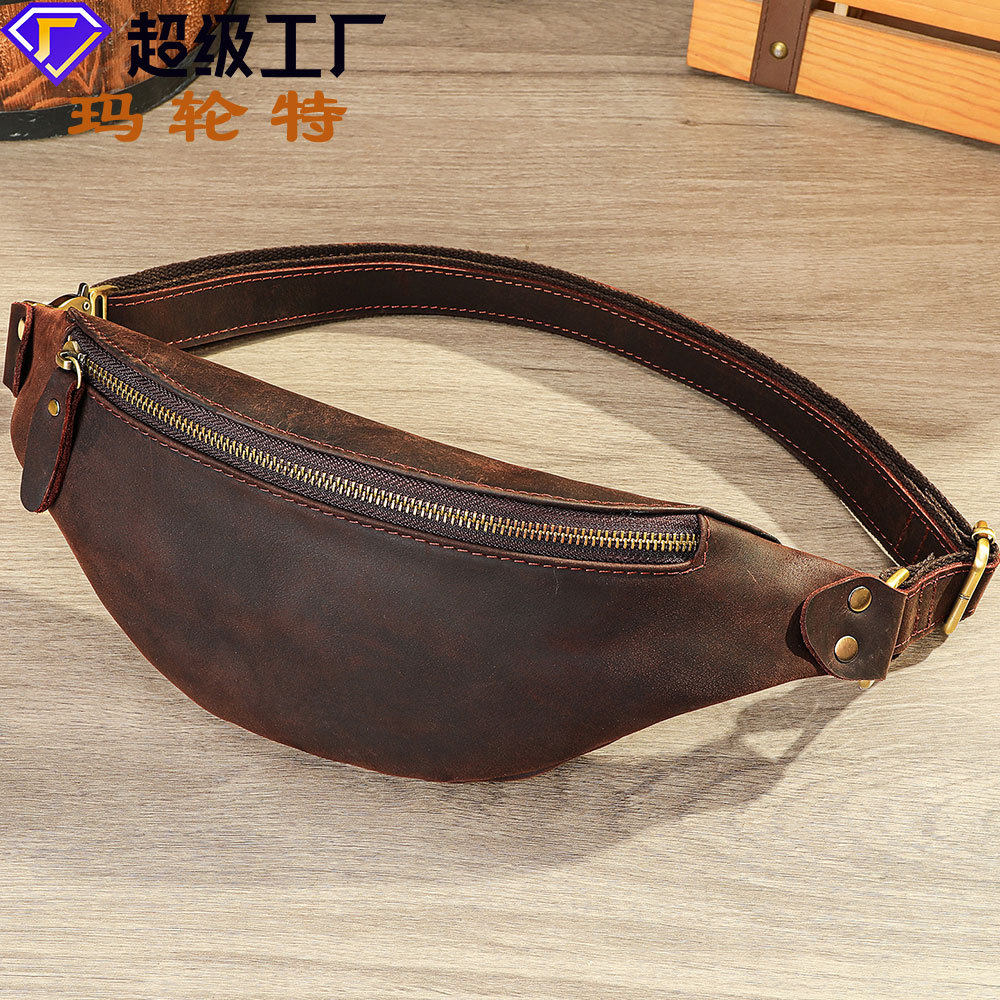 玛轮特真皮男腰包时尚个性单肩斜挎包休闲头层牛皮胸包运动小背包,箱包皮具/热销女包/男包,男士包袋,淘宝优惠券,粉丝福利购,淘宝优惠卷