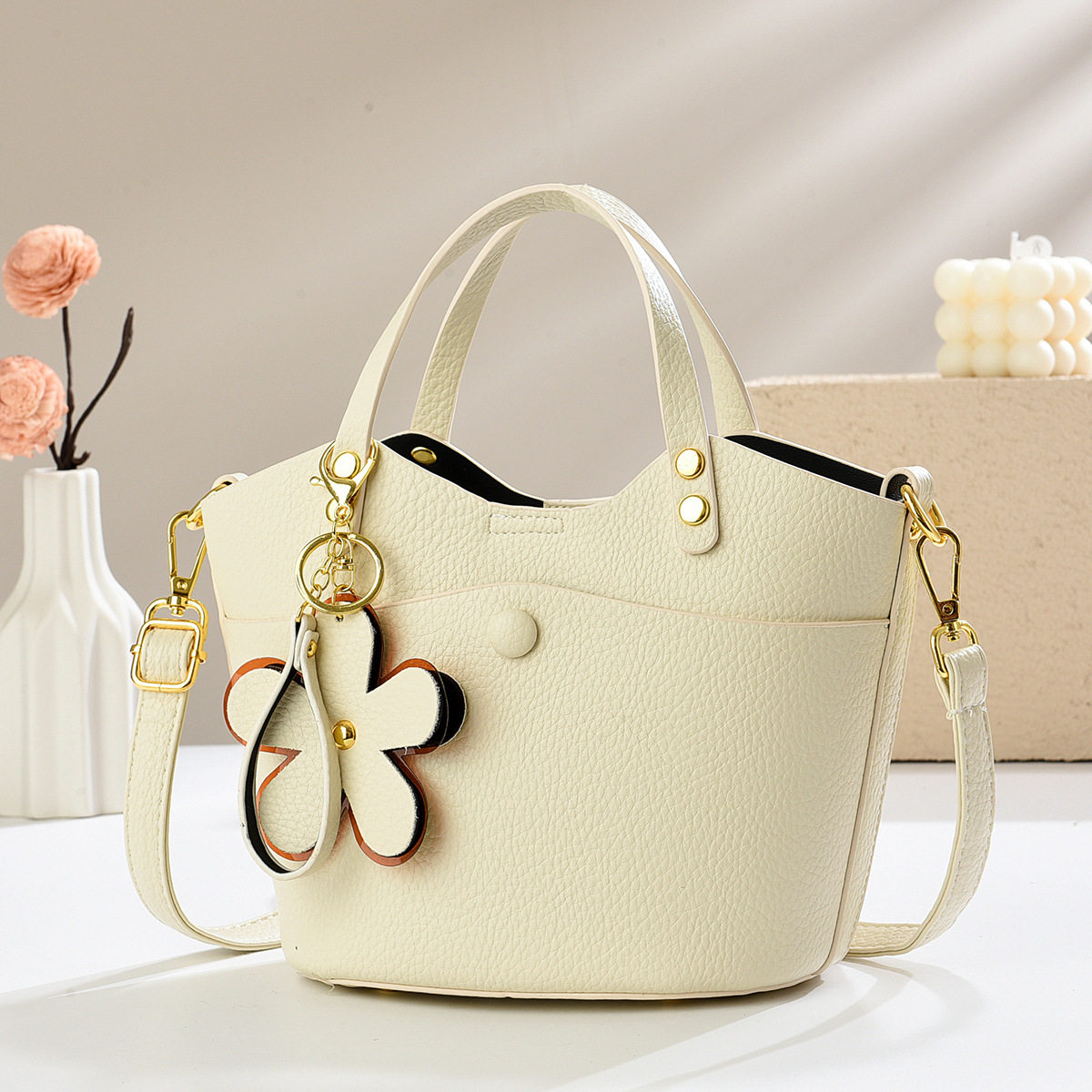 精致水桶包2025夏季新款百搭单肩包质感斜挎包休闲手提包跨境bags,箱包皮具/热销女包/男包,单肩包,淘宝优惠券,粉丝福利购,淘宝优惠卷