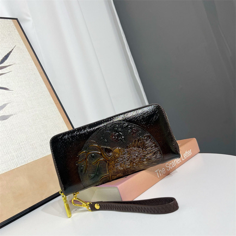 钱包中国风复古雕花发财鹿压花手提包钱夹复古民族风休闲手拿包,箱包皮具/热销女包/男包,单肩包,淘宝优惠券,粉丝福利购,淘宝优惠卷