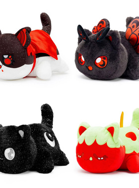 游戏周边猫咪公仔毛绒玩具可爱苹果飞蛾猫新款趴姿娃娃玩偶Aphmau