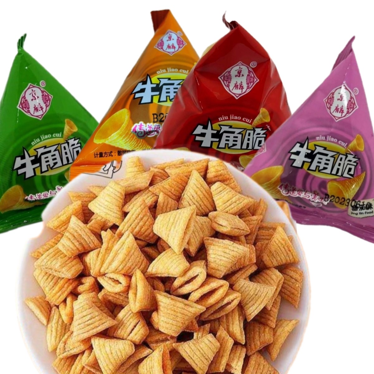 京麟牛角脆尖角脆妙脆角散装锅巴KTV火锅店宿舍休闲小零食小包装