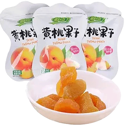 鲜引力黄桃果干500g小包装水果干果脯蜜饯休闲零食桃肉干整箱包邮