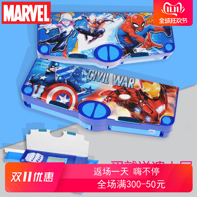 迪士尼铅笔盒男小学生蜘蛛钢铁侠多功能文具盒学习用奖品儿童礼物|msdalam kategori Toy/bayi/teka-teki/blok bangunan/model, pembelajaran/eksperimen/lukisan alat tulis, menulis kes - dari Buy2taobao.com untuk memberikan perkhidmatan ejen Taobao profesional membeli