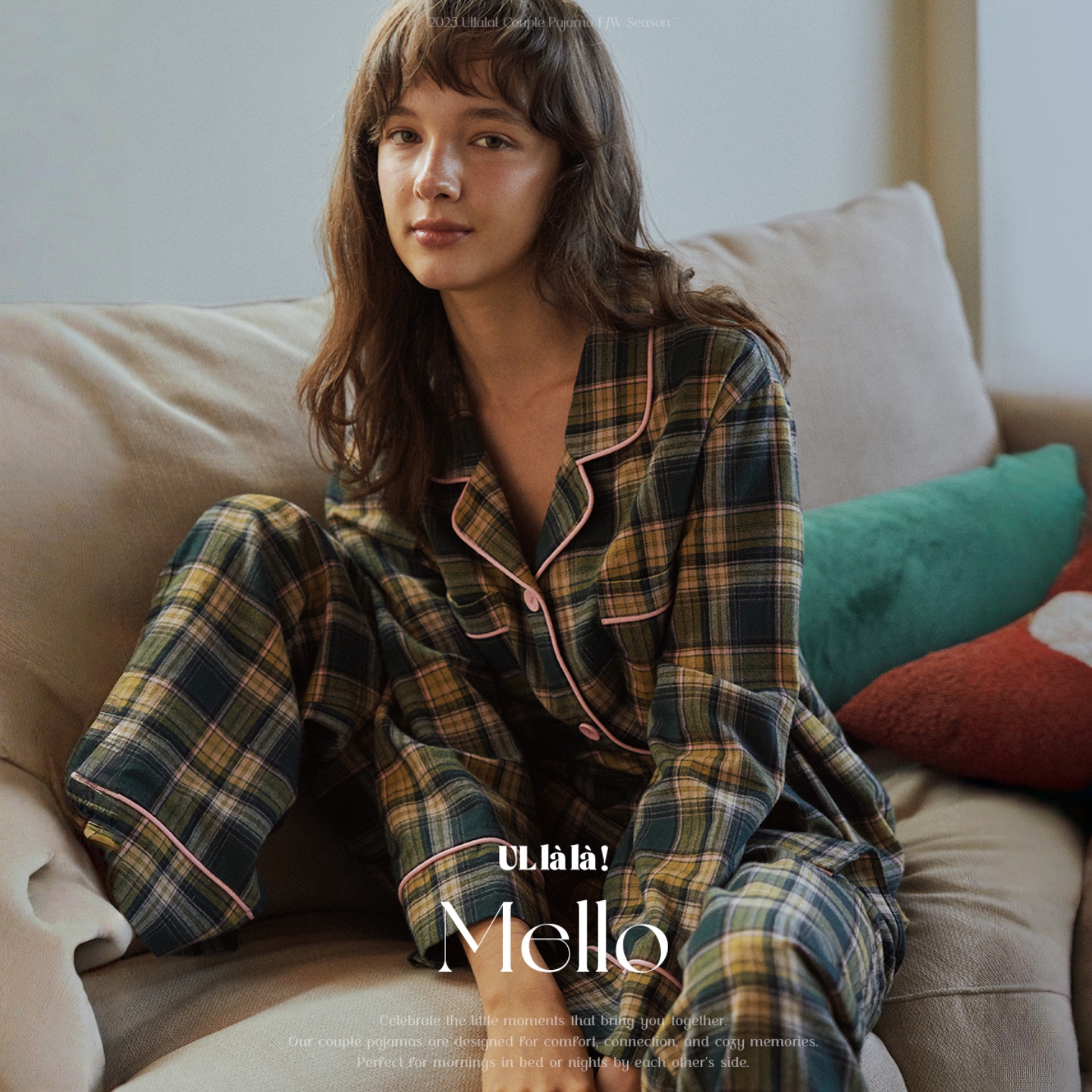 ULLALA韩国磨毛纯棉情侣家居服