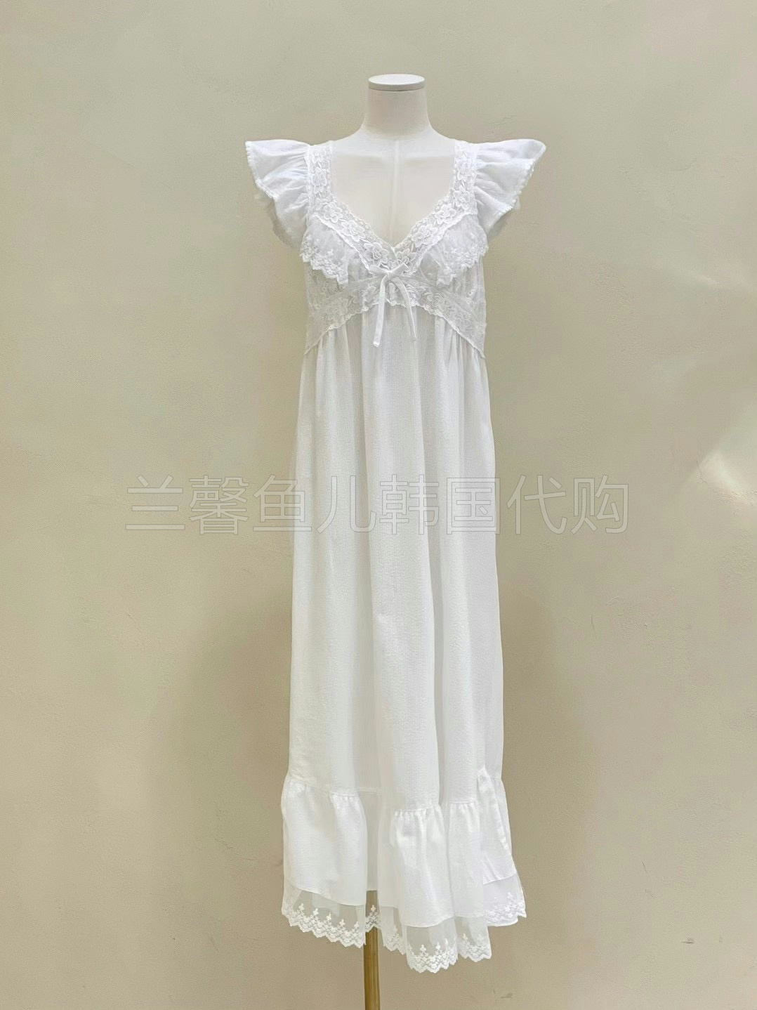 LUNALUZ棉夏季甜美韩国吊带睡裙