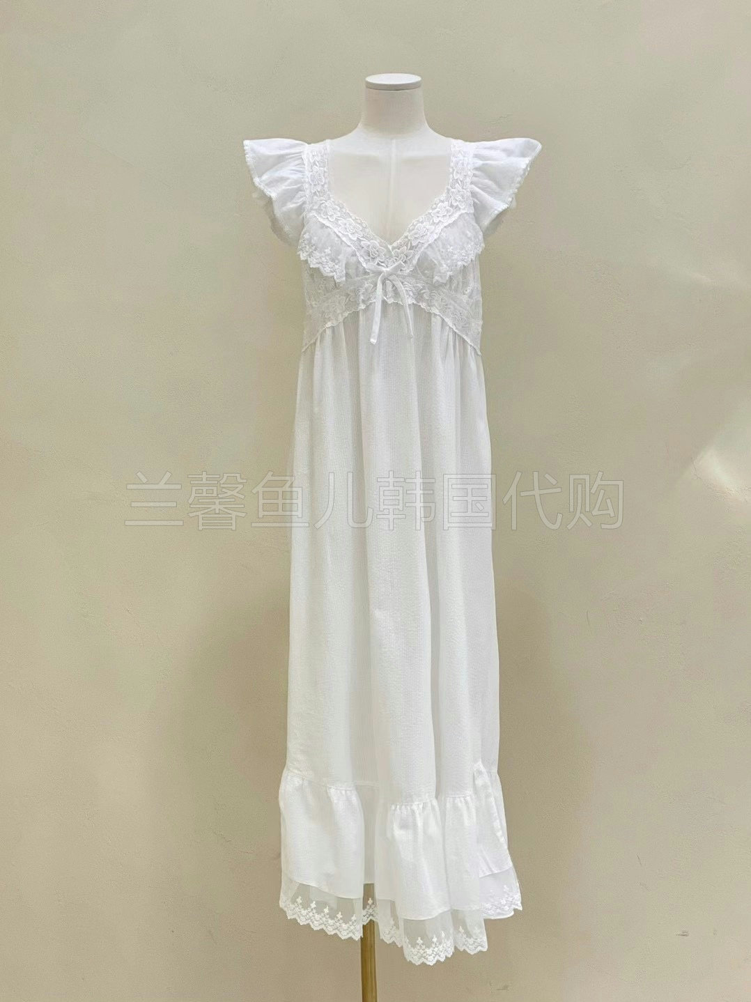 LUNALUZ棉夏季甜美韩国吊带睡裙