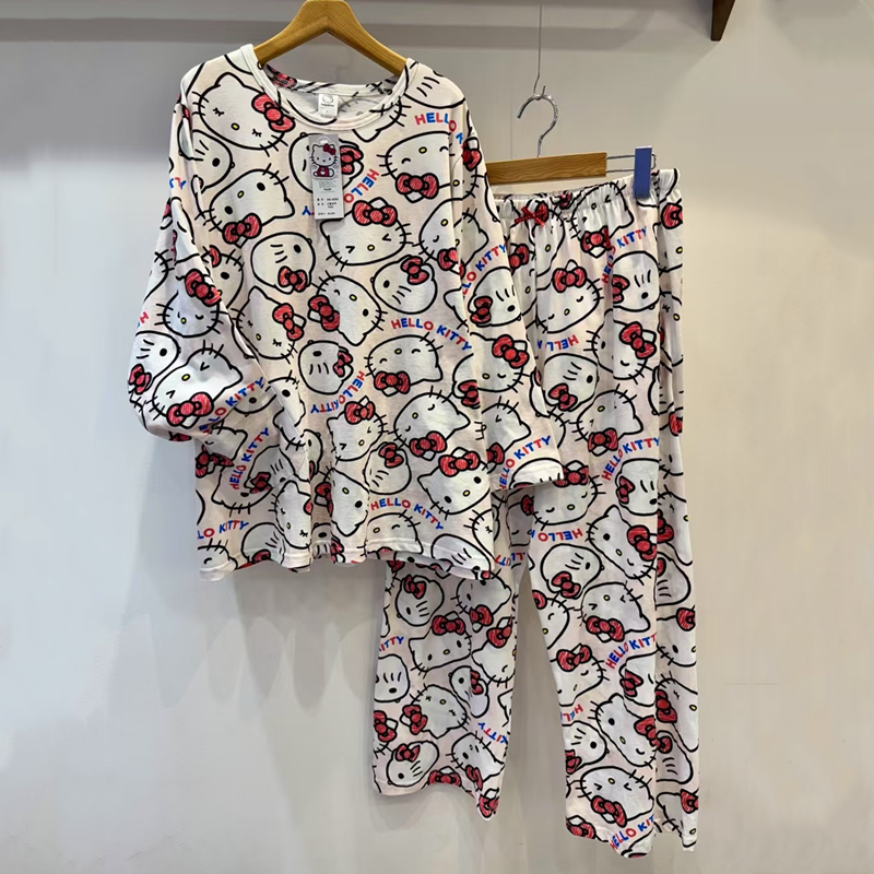 韩国凯蒂猫针织棉家居服睡衣女