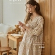 ULLALA韩国乌拉拉睡裙女2026春夏纯棉甜美小碎花七分袖 V领家居裙
