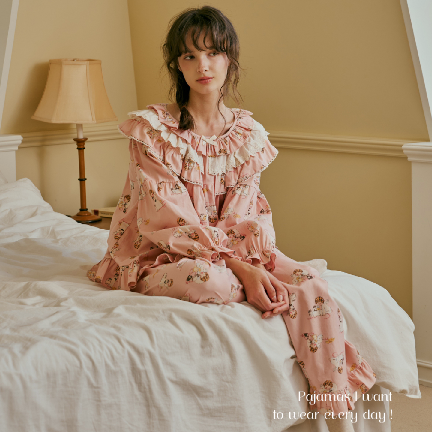 ULLALA韩国进口纯棉家居服睡衣女