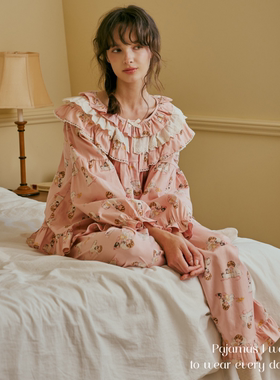ULLALA韩国进口纯棉家居服睡衣女