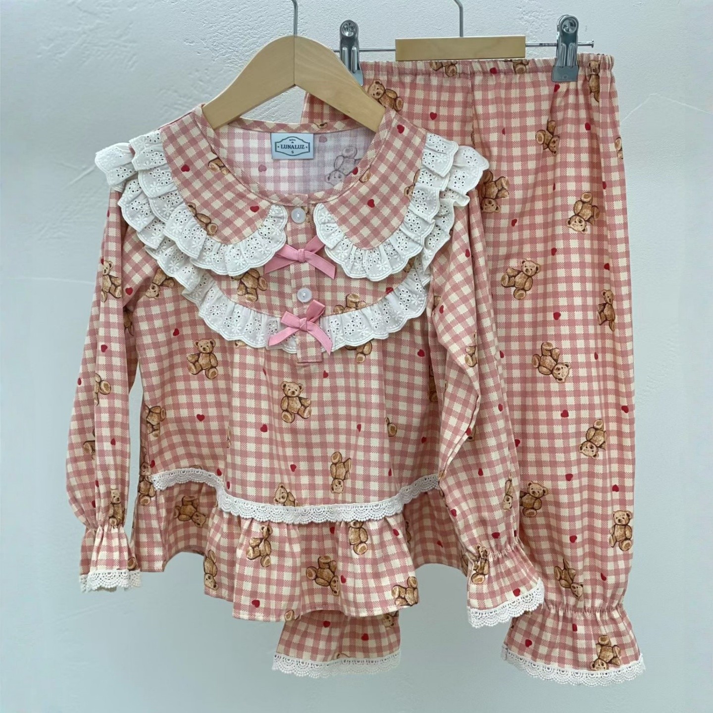 LUNALUZ韩国纯棉甜美家居服女童