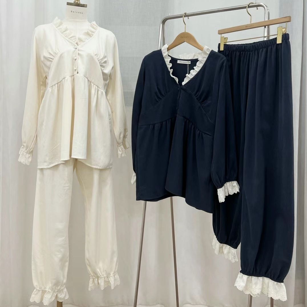 BALCONY女棉法式甜美风家居服