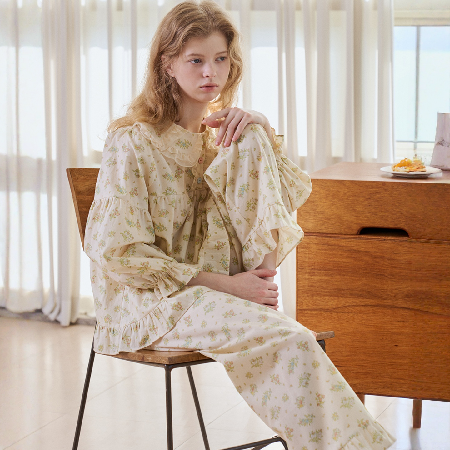 ULLALA韩国睡衣女2026春季纯棉清新甜美碎花娃娃领长袖家居服套装,女士内衣/男士内衣/家居服,睡衣/家居服套装,淘宝优惠券,粉丝福利购,淘宝优惠卷