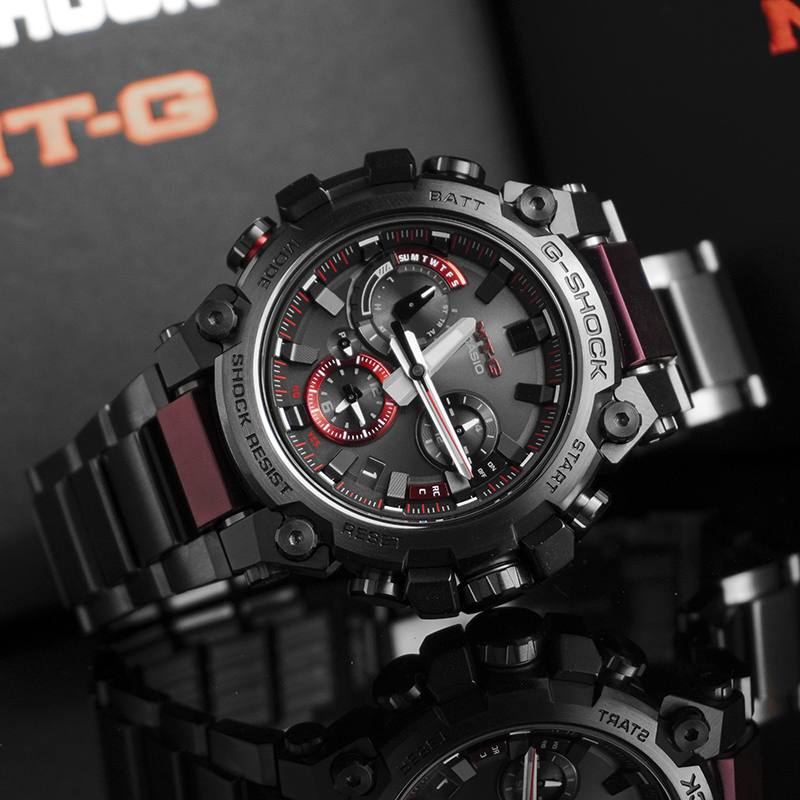 casio卡西欧mtg-b3000bd-1a光能电波蓝牙蓝宝石g-shock运动手表男