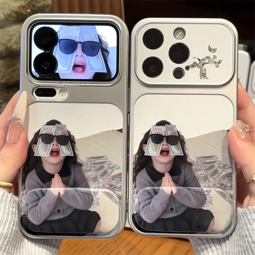 发财女孩支架适用苹果17pro手机壳iPhone16max小米17华为mate80pura90K90nova16reno15iqoo13x300ACE6荣耀400