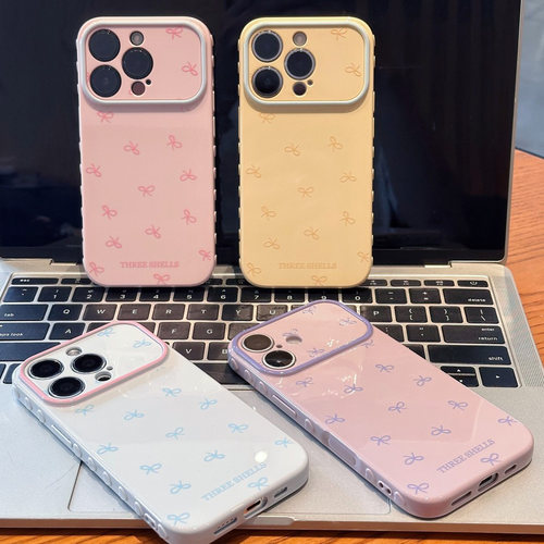多巴胺线条蝴蝶结适用苹果17promax手机壳iPhone16plus小米17华为mate80K90p90note15reno14加ace5y200x300s