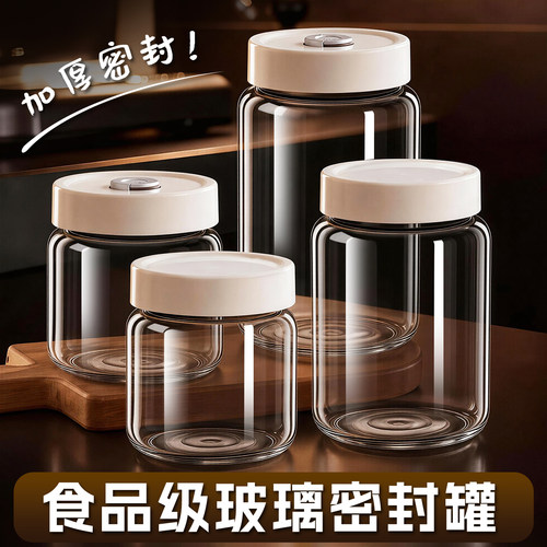 【防潮保鲜】食品级玻璃密封罐