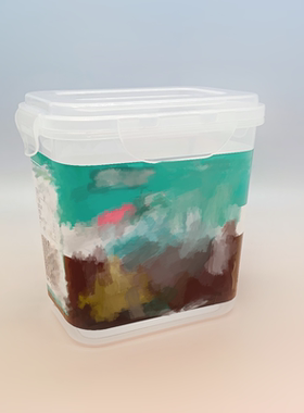 1300ml长方形pp蜂蜜盒加厚一次性商用酸奶盒专用食品级密封保鲜盒